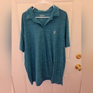 Izod Men's Teal Space-Dye Polo